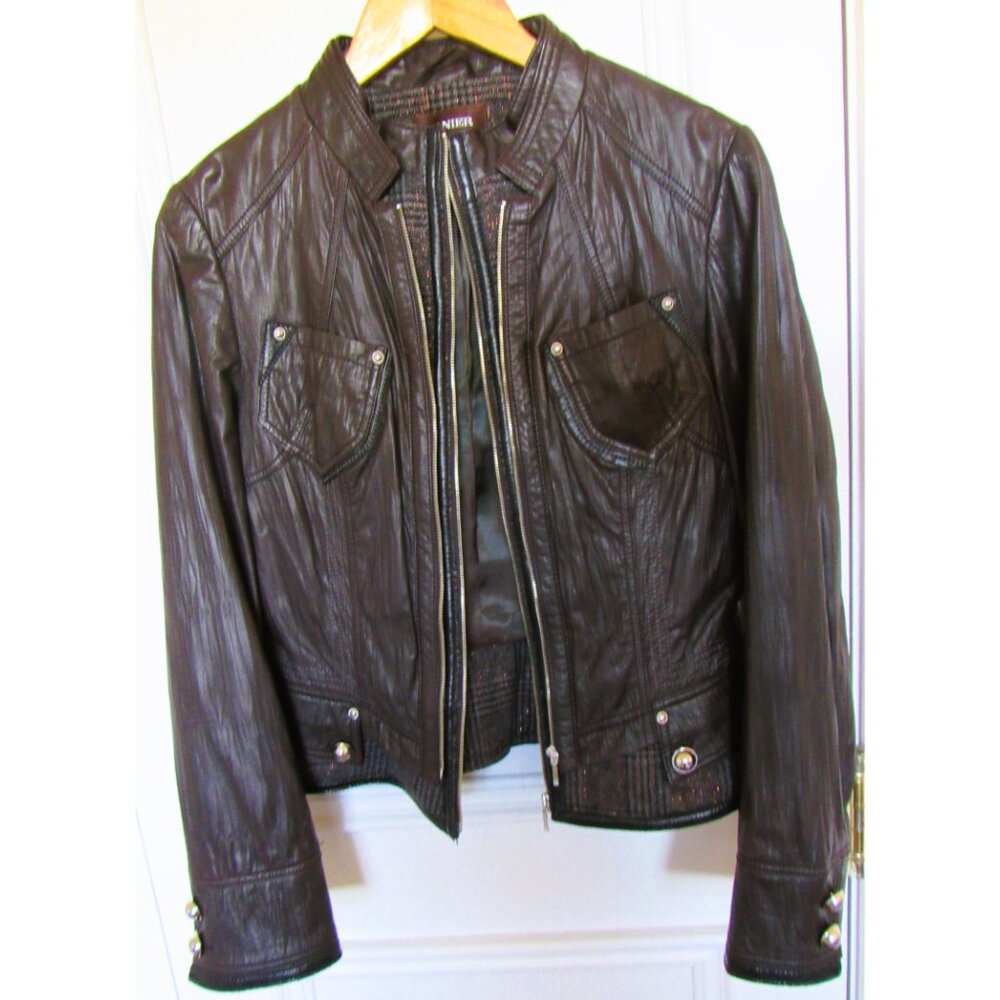 DANIER  Genuine Leather Short Jacket ,Brown, sz. S/P